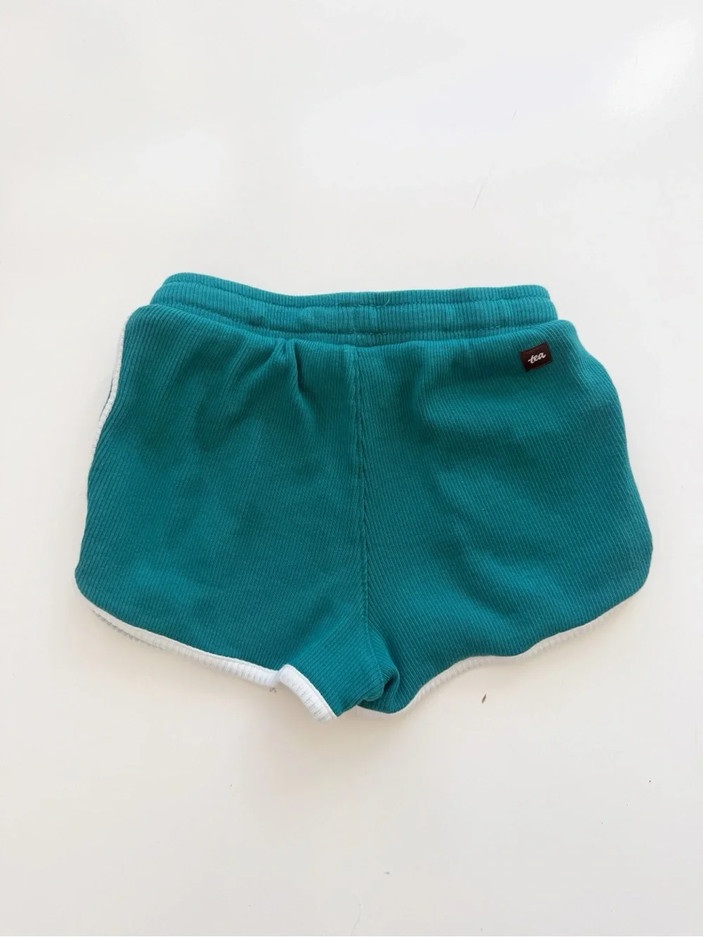 Tea Collection Ribbed Track Gym Shorts size 5 Teal